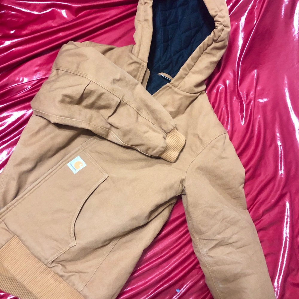 Boys larger carhartt quilted warm jacket